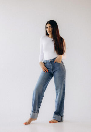 York Shibori Ink Straight Leg Jeans